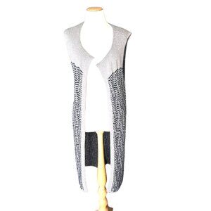 Nic + Zoe Knit Sweater Women Medium Blue Gray Vest Layer Lagenlook‎ Academia